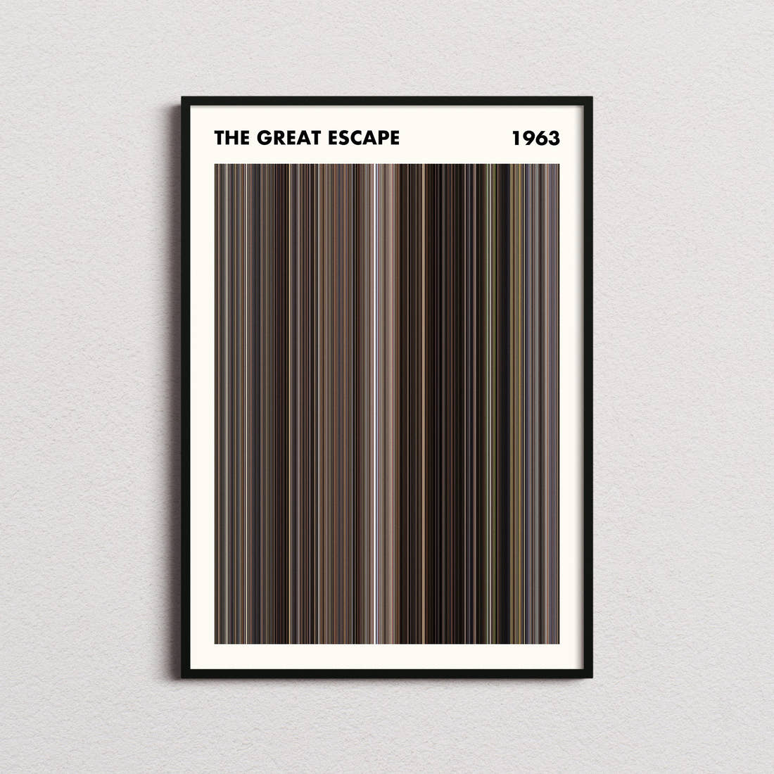 The Great Escape Movie Barcode Poster - Simplified