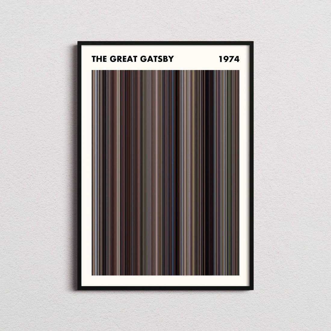 The Great Gatsby 1974 Movie Barcode Poster - Simplified