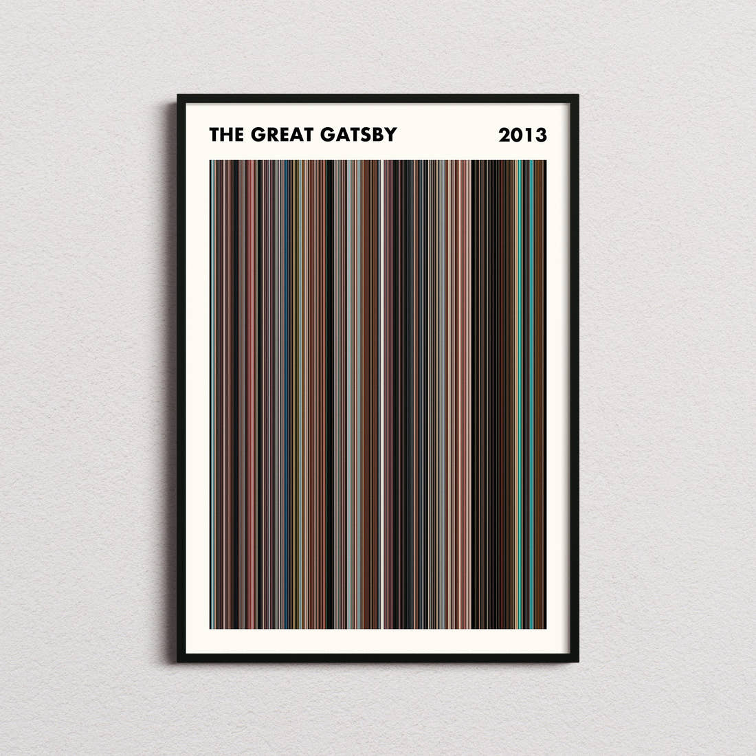 The Great Gatsby Movie Barcode Poster - Simplified