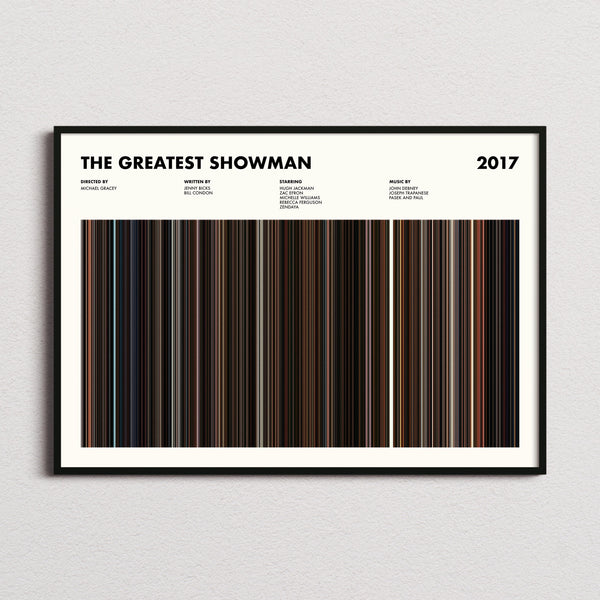 The Greatest Showman Movie Barcode Poster