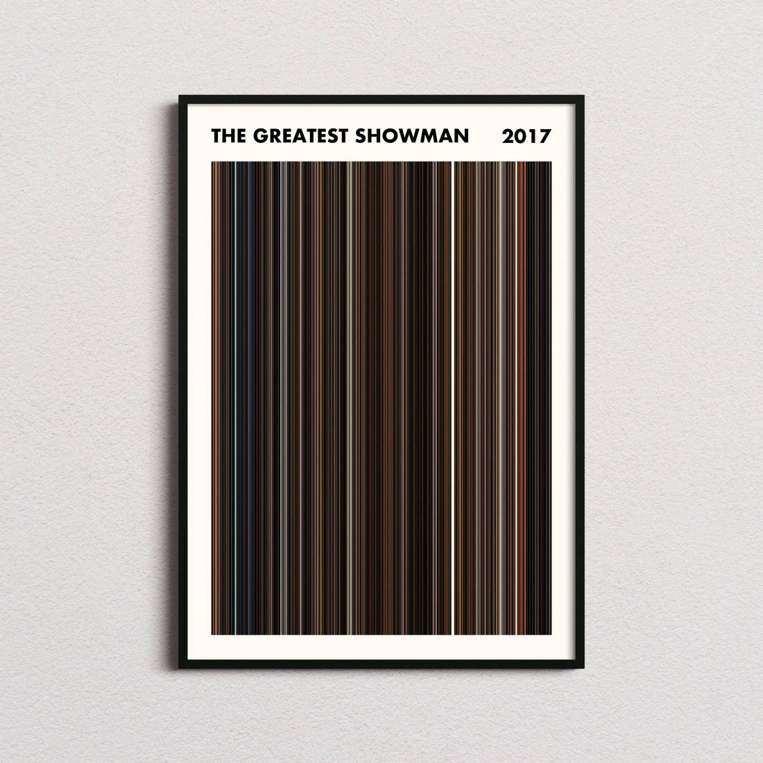 The Greatest Showman Movie Barcode Poster - Simplified