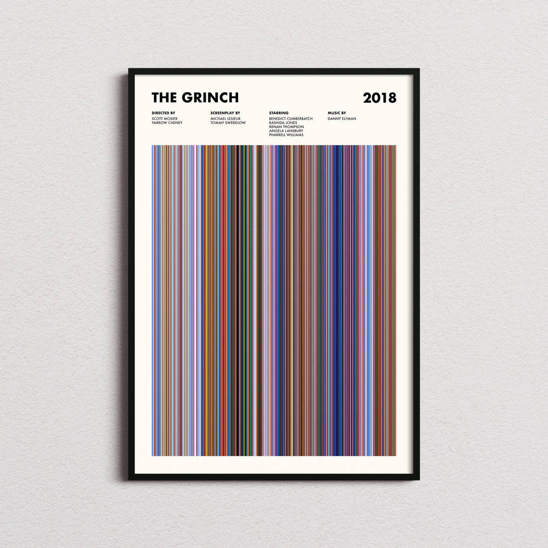 The Grinch Movie Barcode Poster