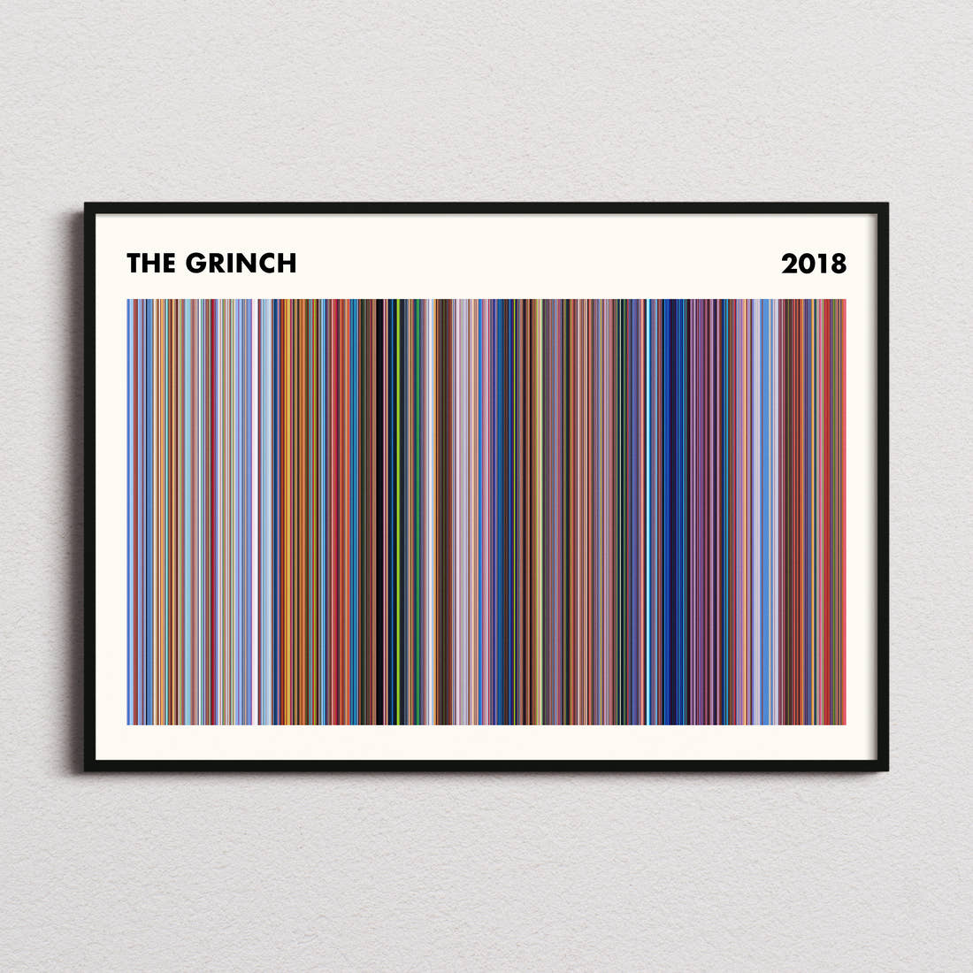 The Grinch Movie Barcode Poster - Simplified