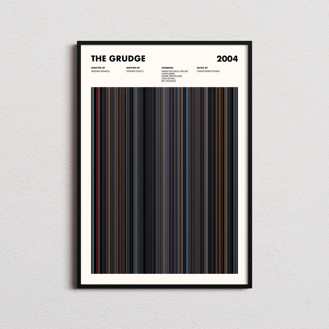 The Grudge Movie Barcode Poster