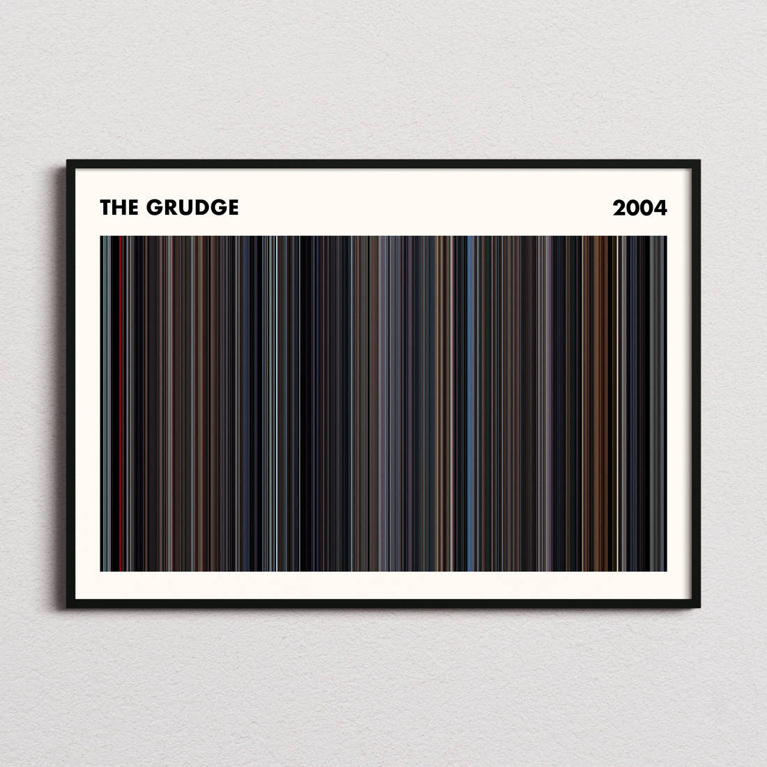 The Grudge Movie Barcode Poster - Simplified
