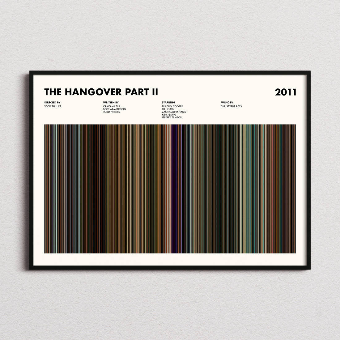 The Hangover Part II Movie Barcode Poster
