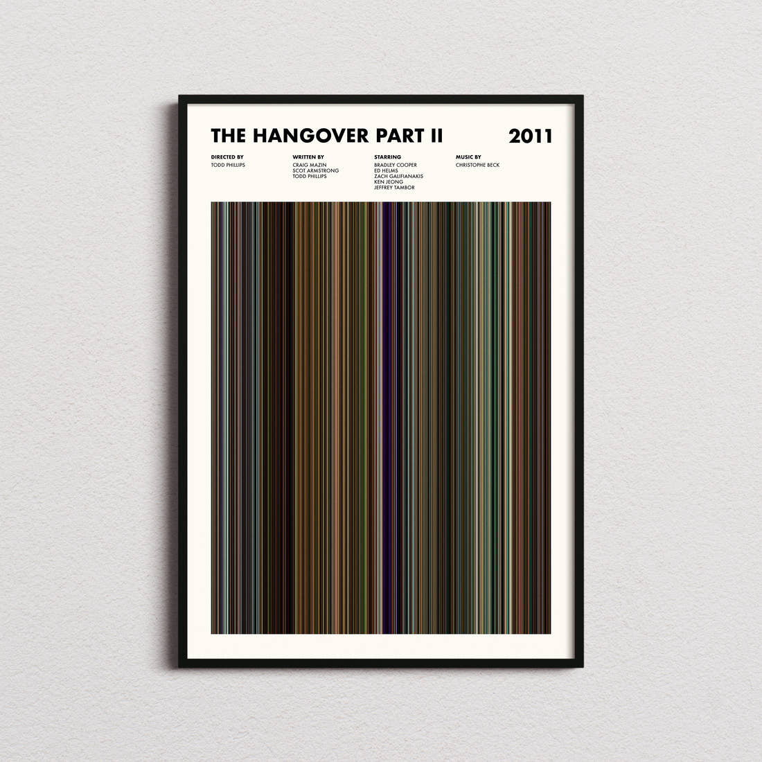 The Hangover Part II Movie Barcode Poster