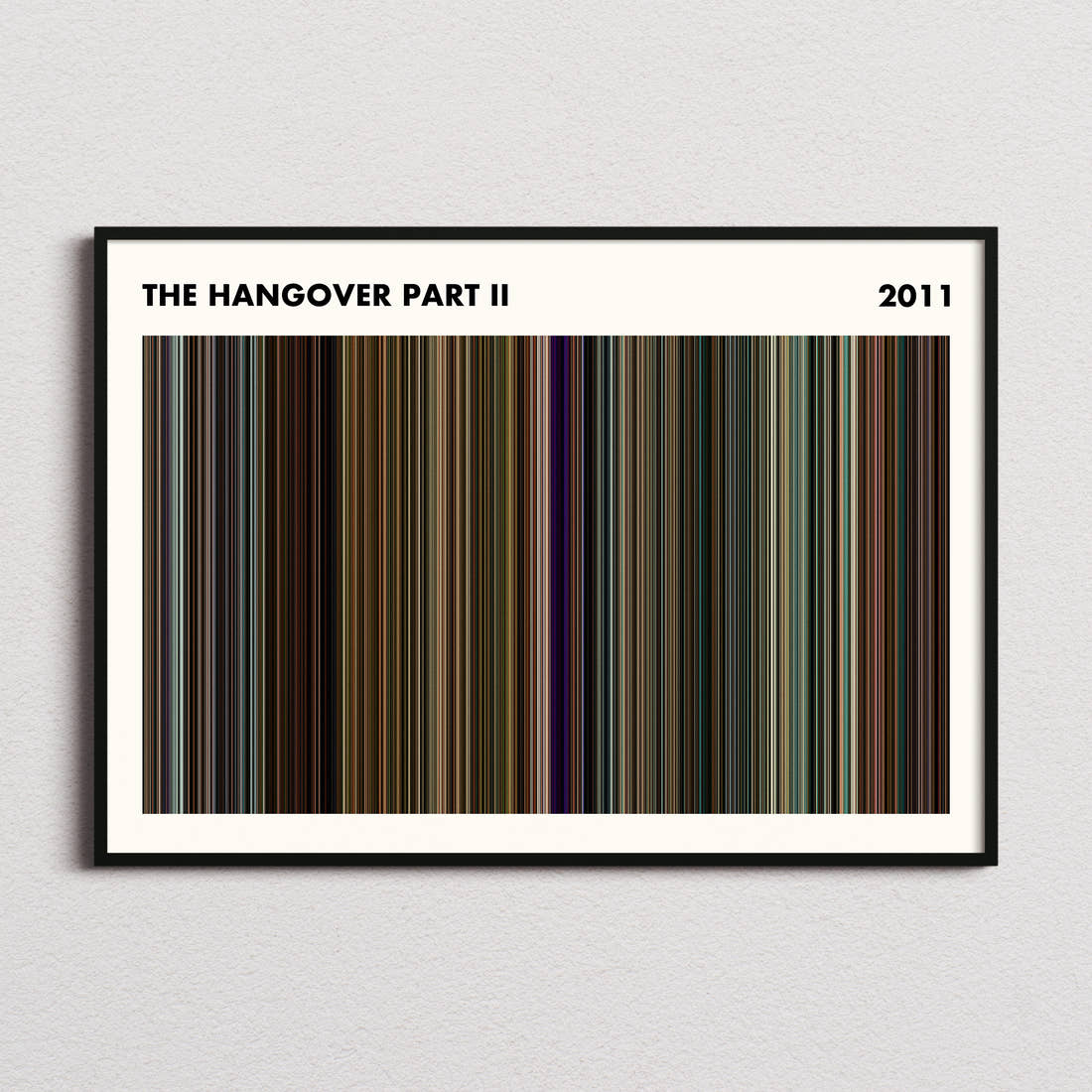 The Hangover Part II Movie Barcode Poster - Simplified