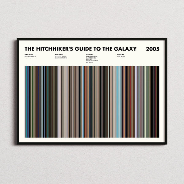 The Hitchhikers Guide To The Galaxy Movie Barcode Poster