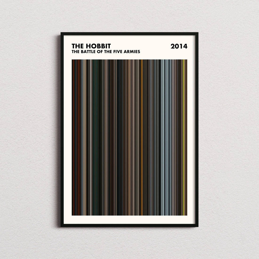 The Hobbit: The Battle of the Five Armies Movie Barcode Poster - Simplified