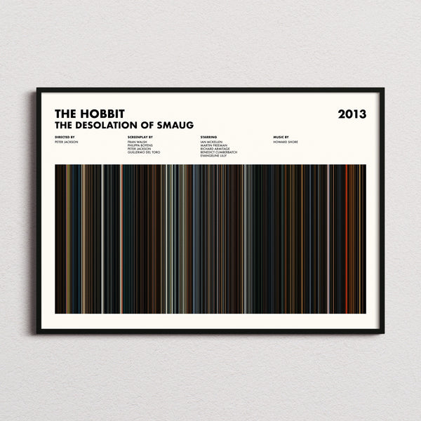 The Hobbit: The Desolation of Smaug Movie Barcode Poster