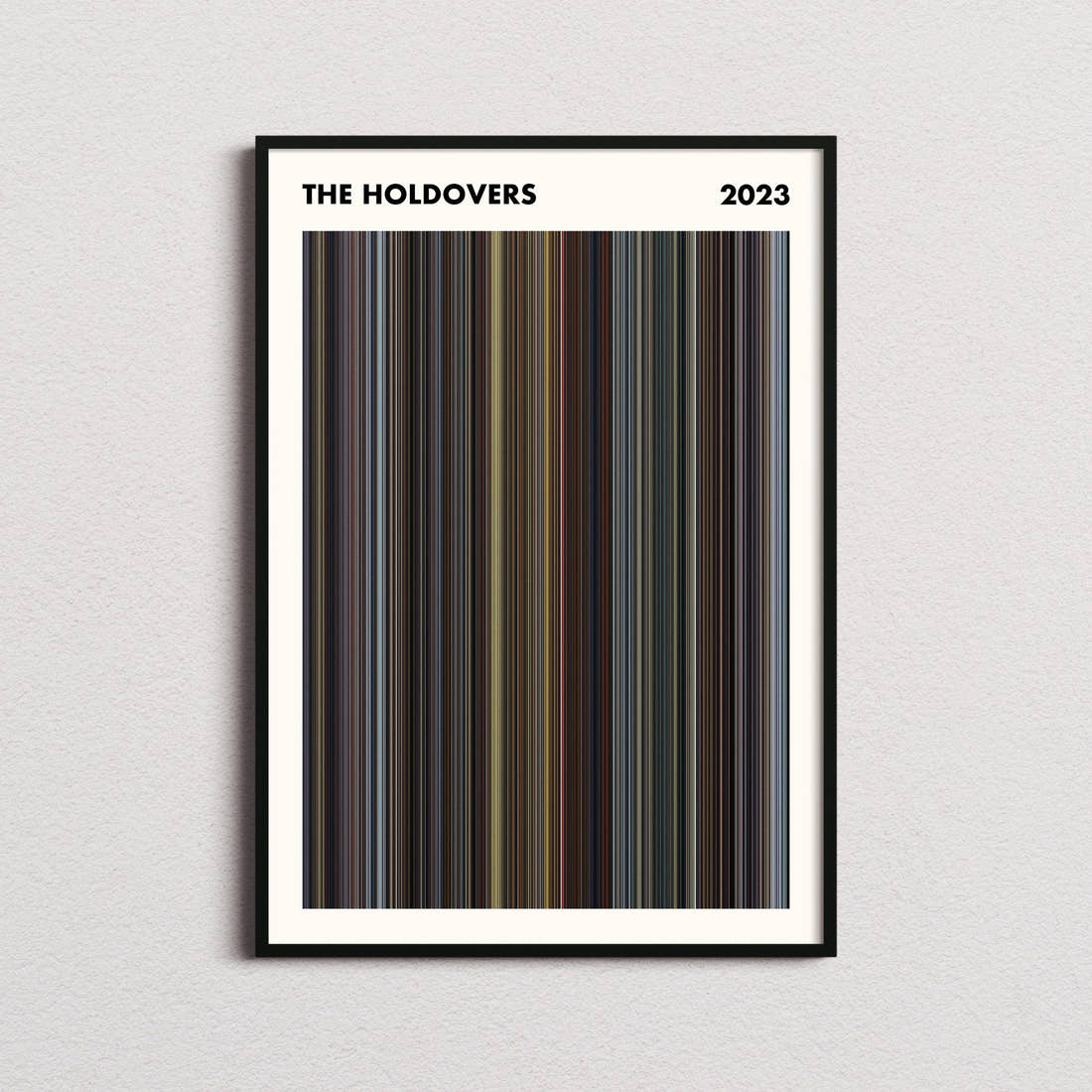 The Holdovers Movie Barcode Poster - Simplified