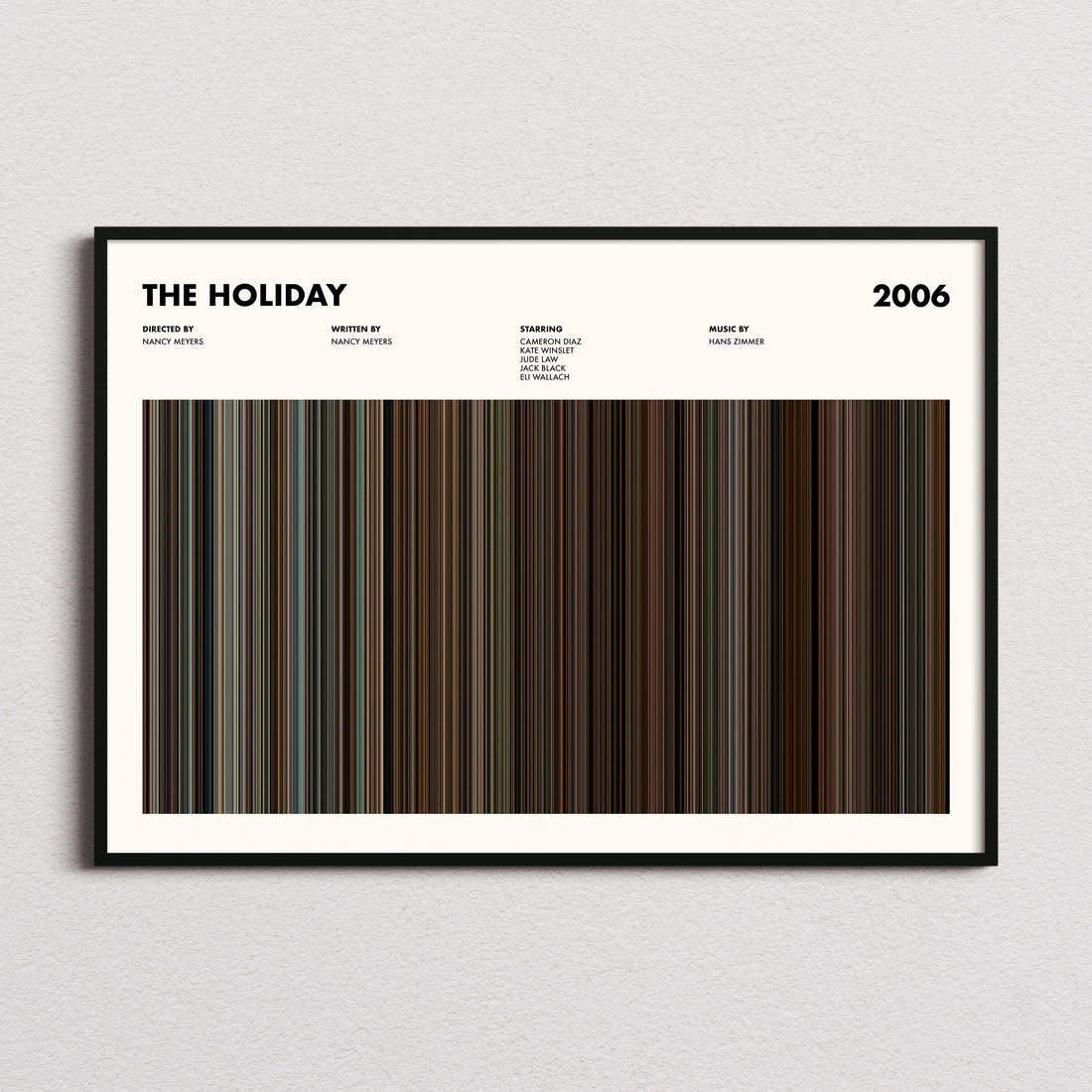 The Holiday Movie Barcode Poster