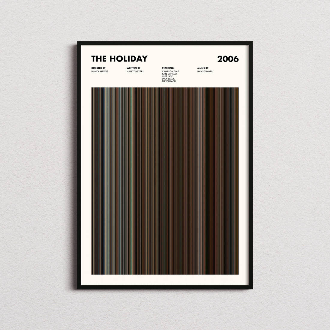 The Holiday Movie Barcode Poster