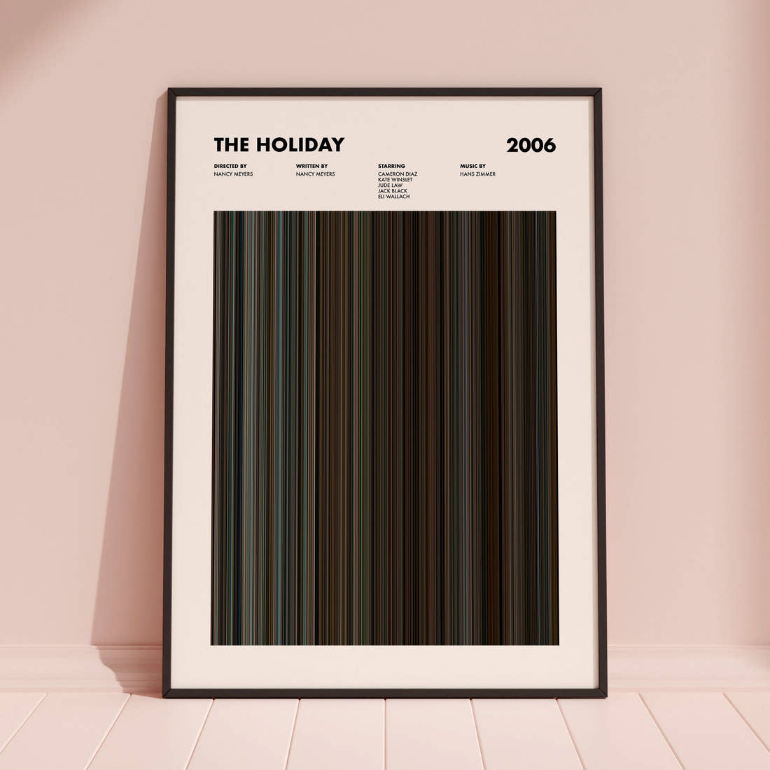 The Holiday Movie Barcode Poster