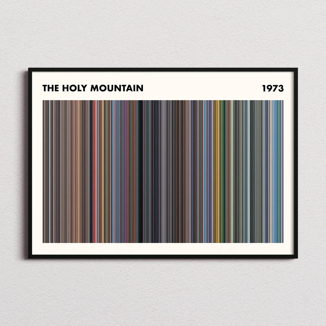 The Holy Mountain Movie Barcode Poster - Simplified