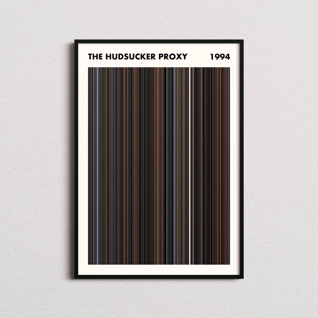 The Hudsucker Proxy Movie Barcode Poster - Simplified