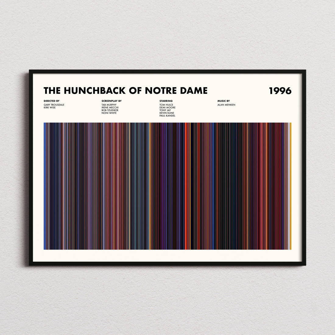 The Hunchback of Notre Dame Movie Barcode Poster