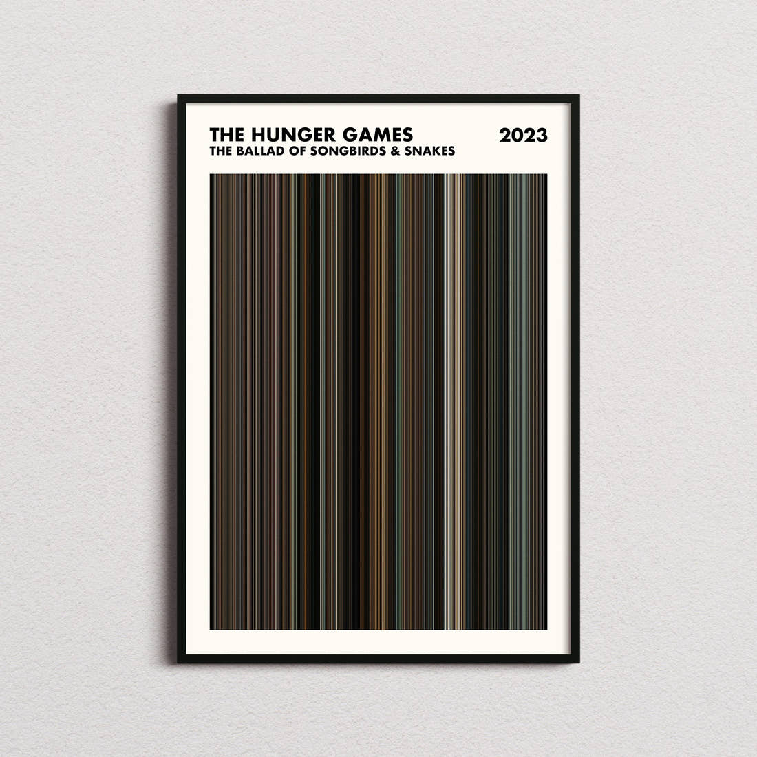The Hunger Games: The Ballad of Songbirds & Snakes Movie Barcode Poster - Simplified