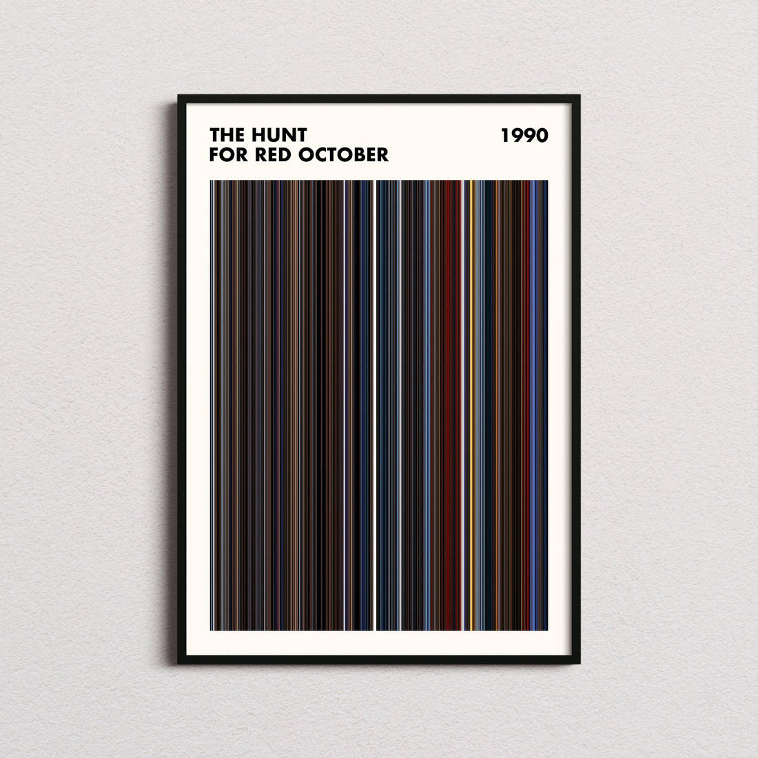 The Hunt for Red October Movie Barcode Poster - Simplified
