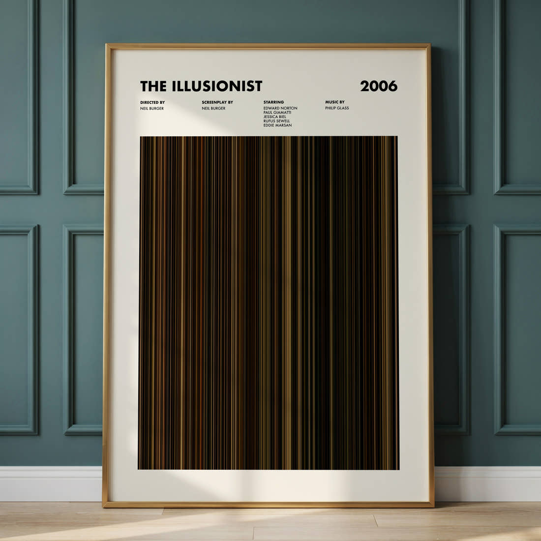 The Illusionist Movie Barcode Poster