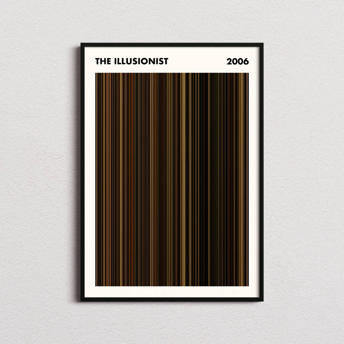 The Illusionist Movie Barcode Poster - Simplified