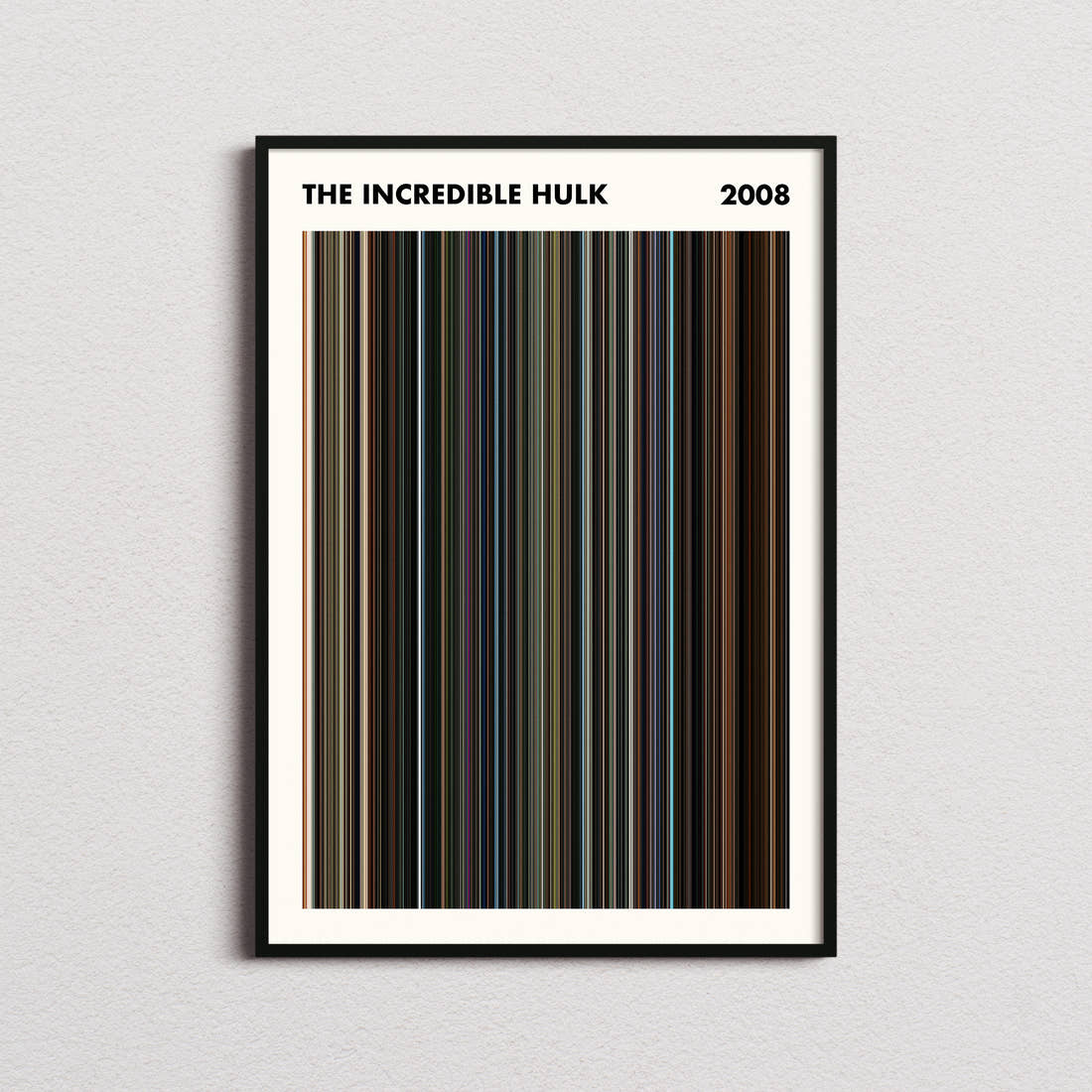 The Incredible Hulk Movie Barcode Poster - Simplified