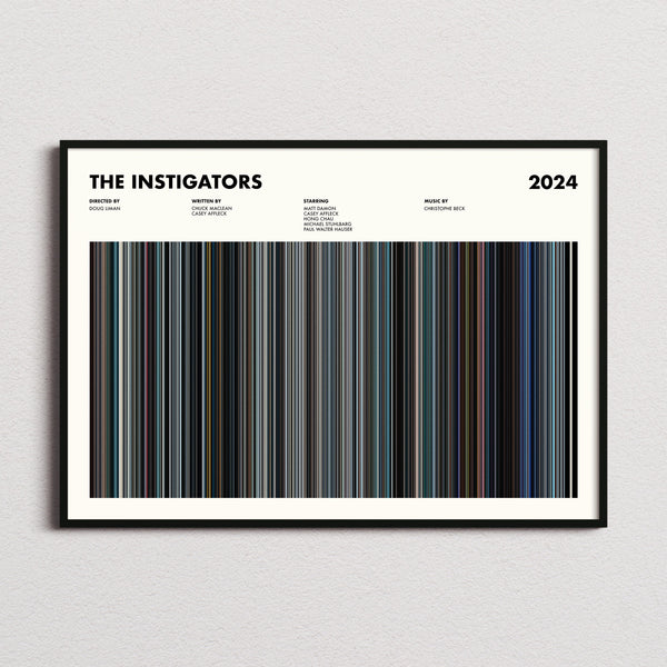 The Instigators Movie Barcode Poster