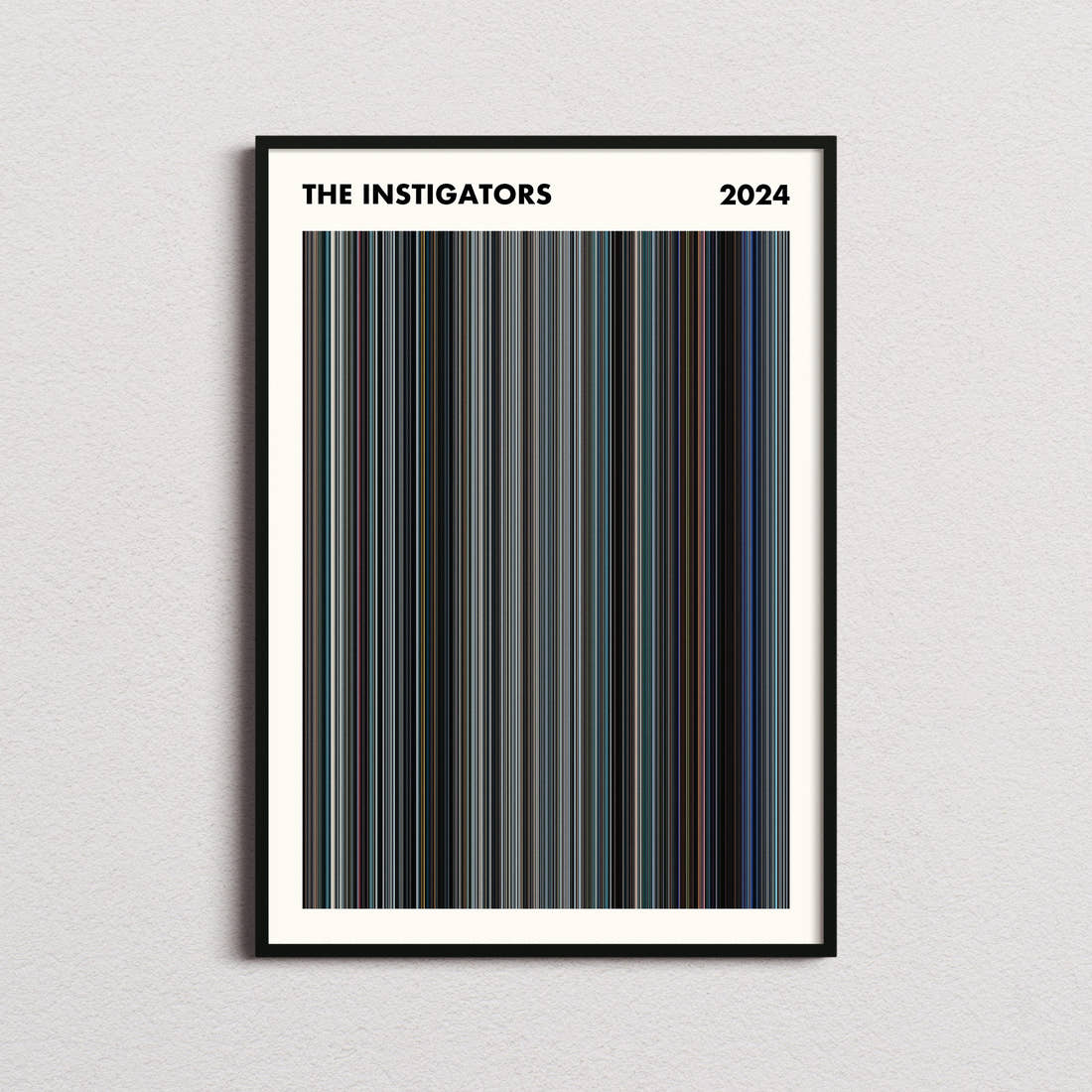 The Instigators Movie Barcode Poster - Simplified