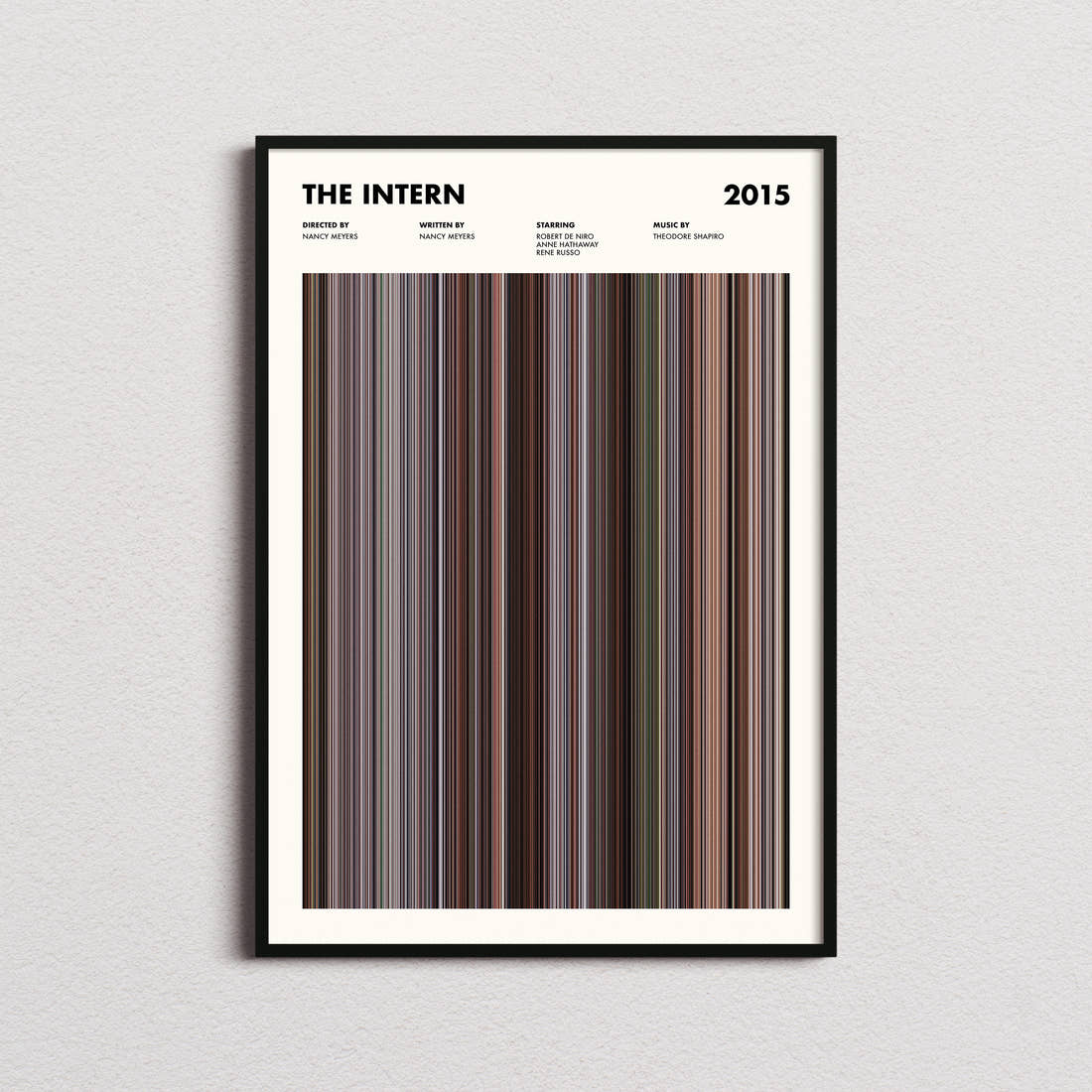 The Intern Movie Barcode Poster