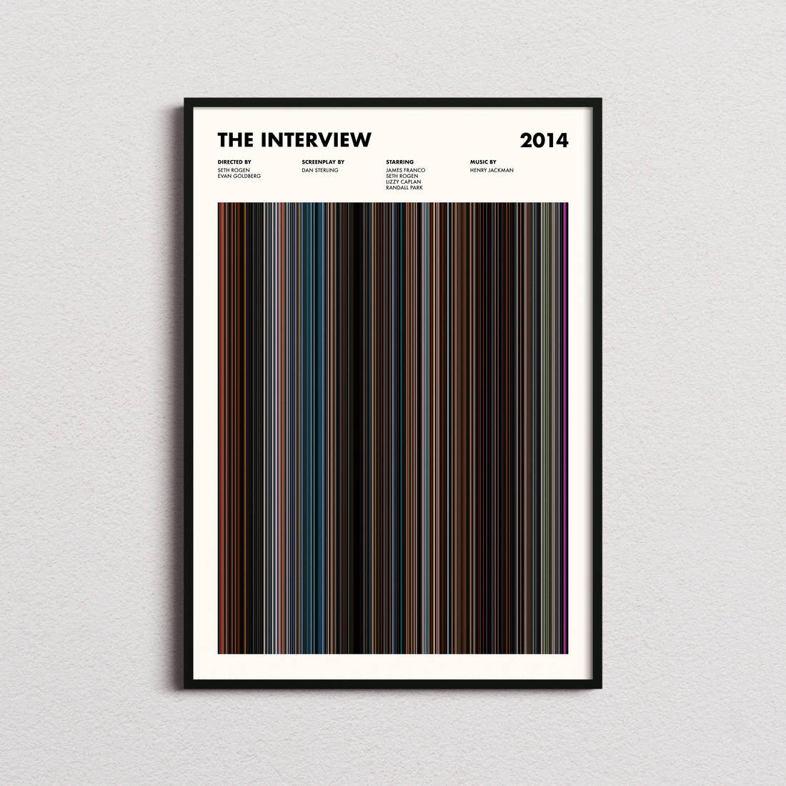 The Interview Movie Barcode Poster