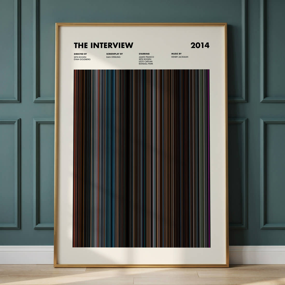 The Interview Movie Barcode Poster