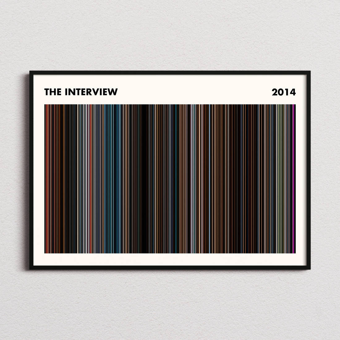 The Interview Movie Barcode Poster - Simplified
