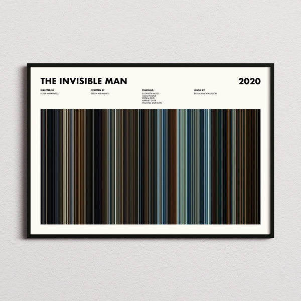 The Invisible Man Movie Barcode Poster