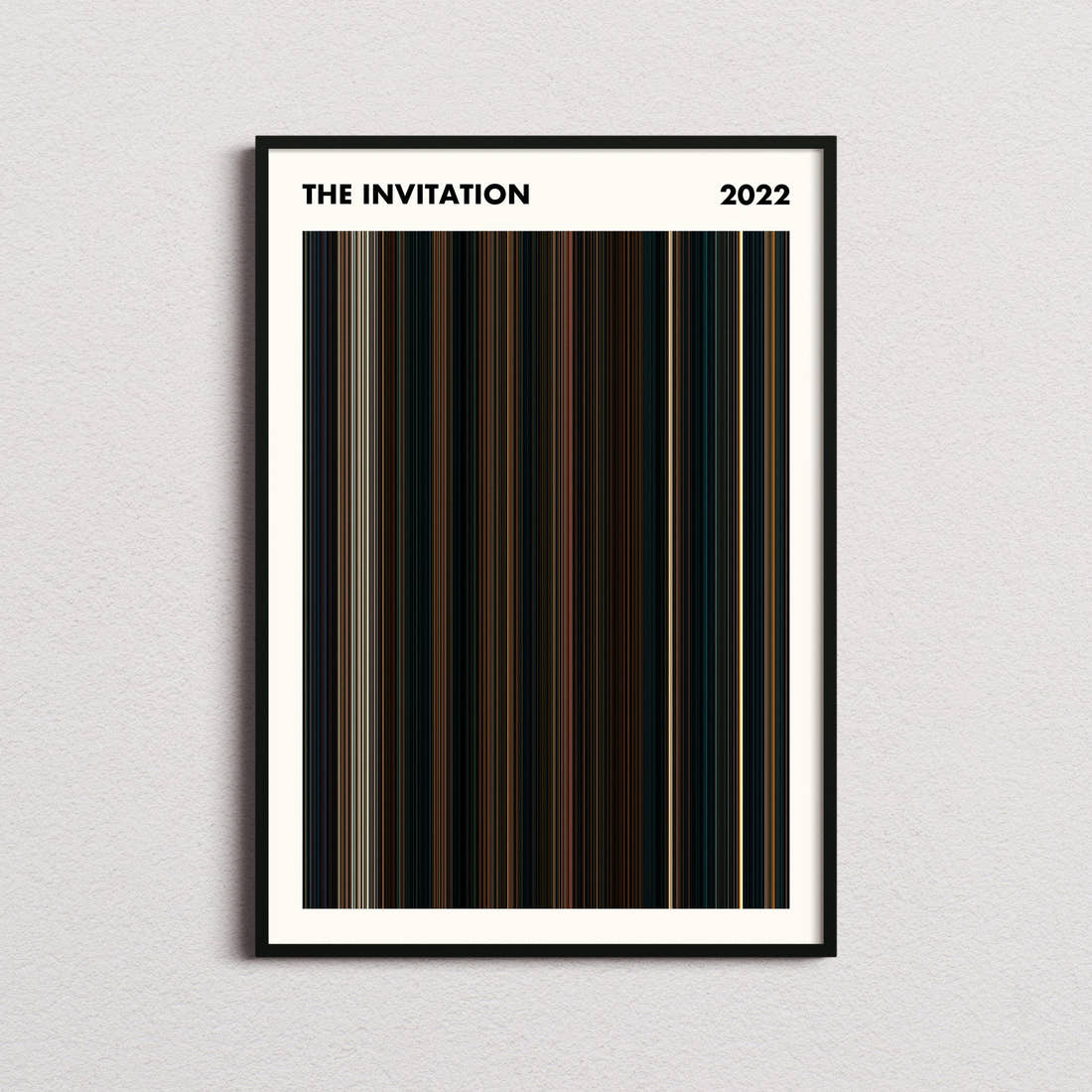 The Invitation (2022) Movie Barcode Poster - Simplified