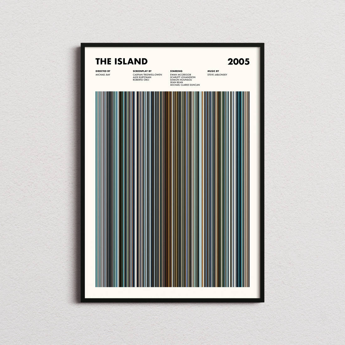 The Island Movie Barcode Poster