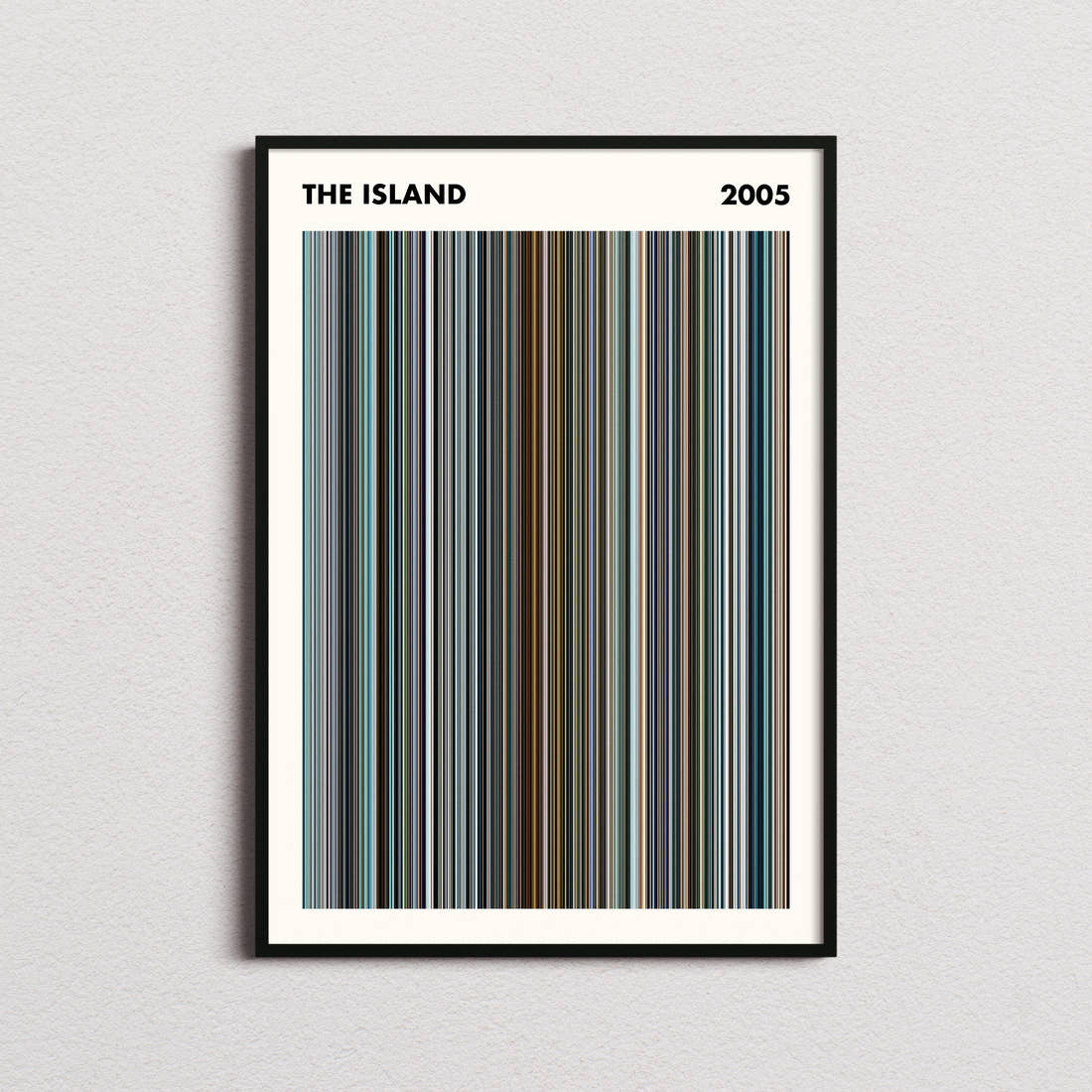 The Island Movie Barcode Poster - Simplified