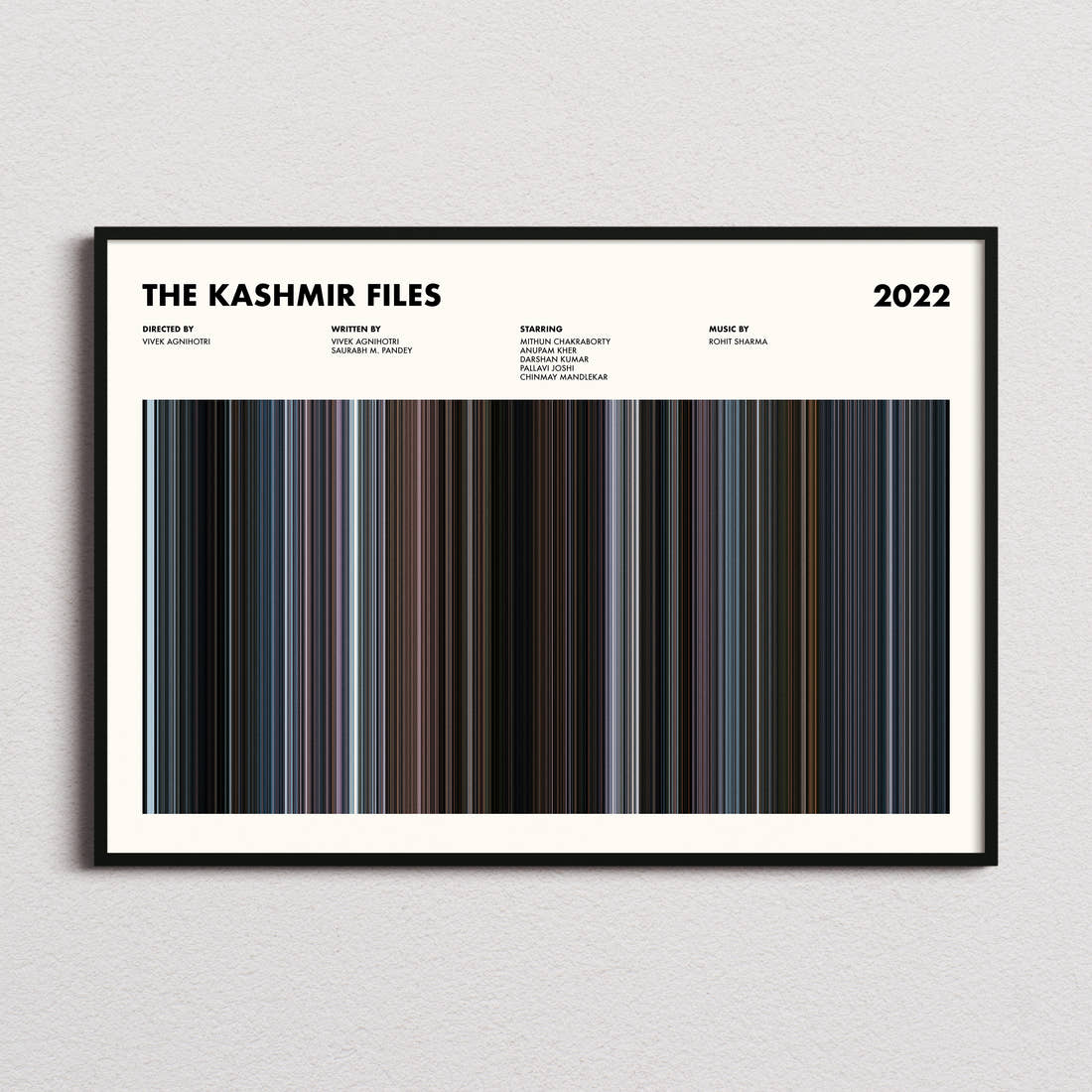 The Kashmir Files Movie Barcode Poster