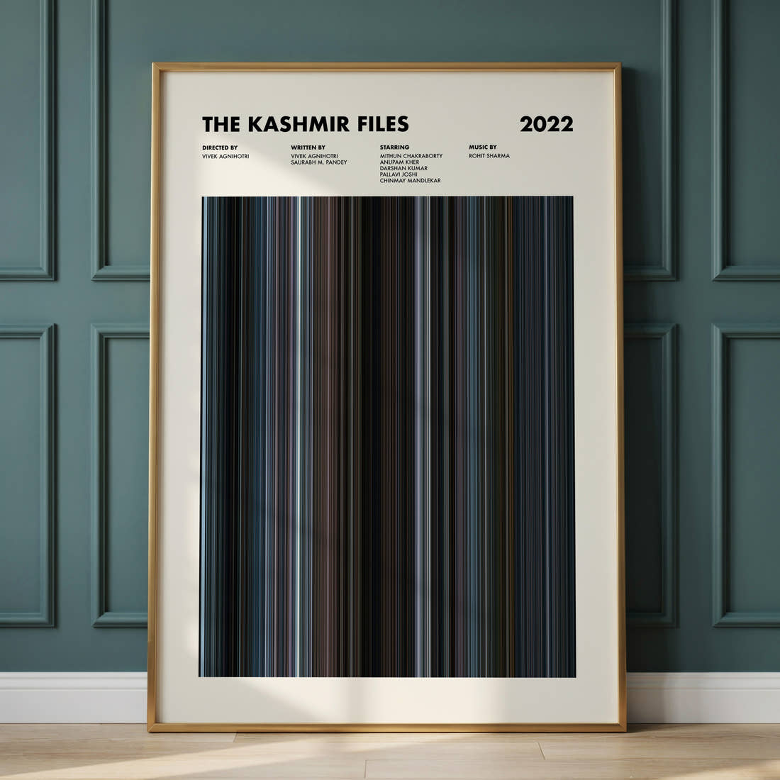 The Kashmir Files Movie Barcode Poster