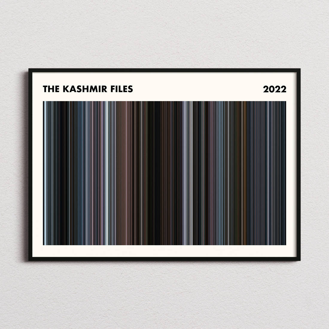 The Kashmir Files Movie Barcode Poster - Simplified