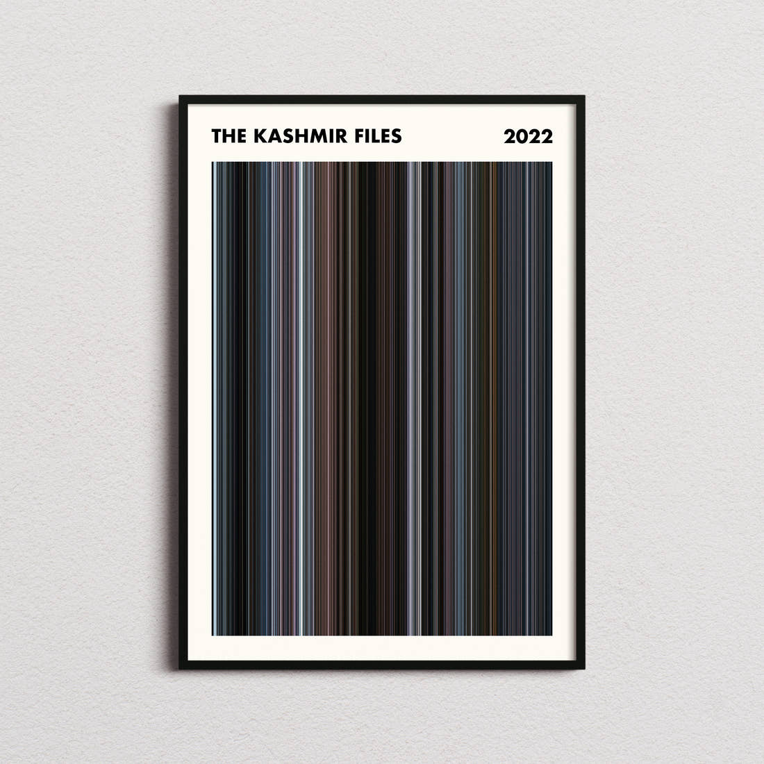 The Kashmir Files Movie Barcode Poster - Simplified