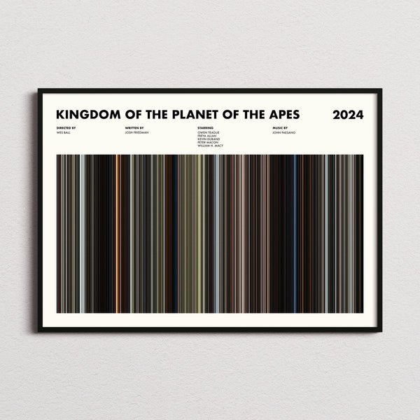 The Kingdom of the Planet of the Apes Movie Barcode Poster