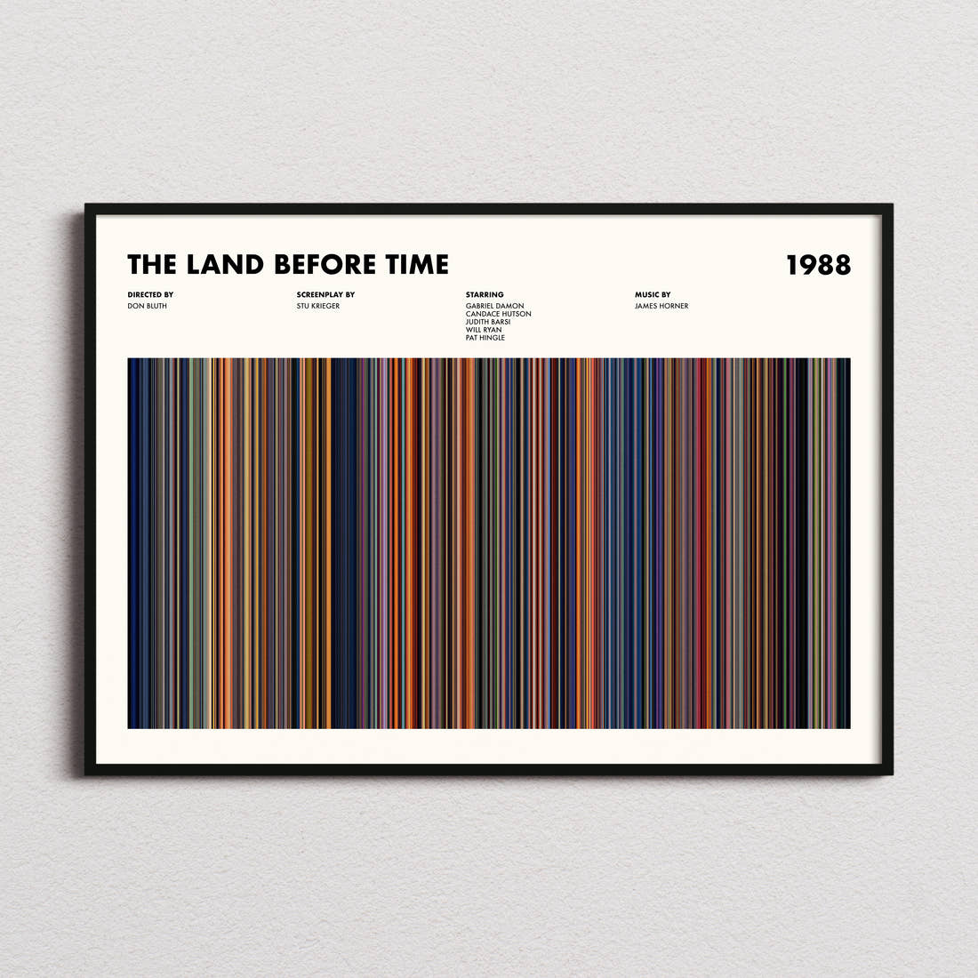 The Land Before Time Movie Barcode Poster