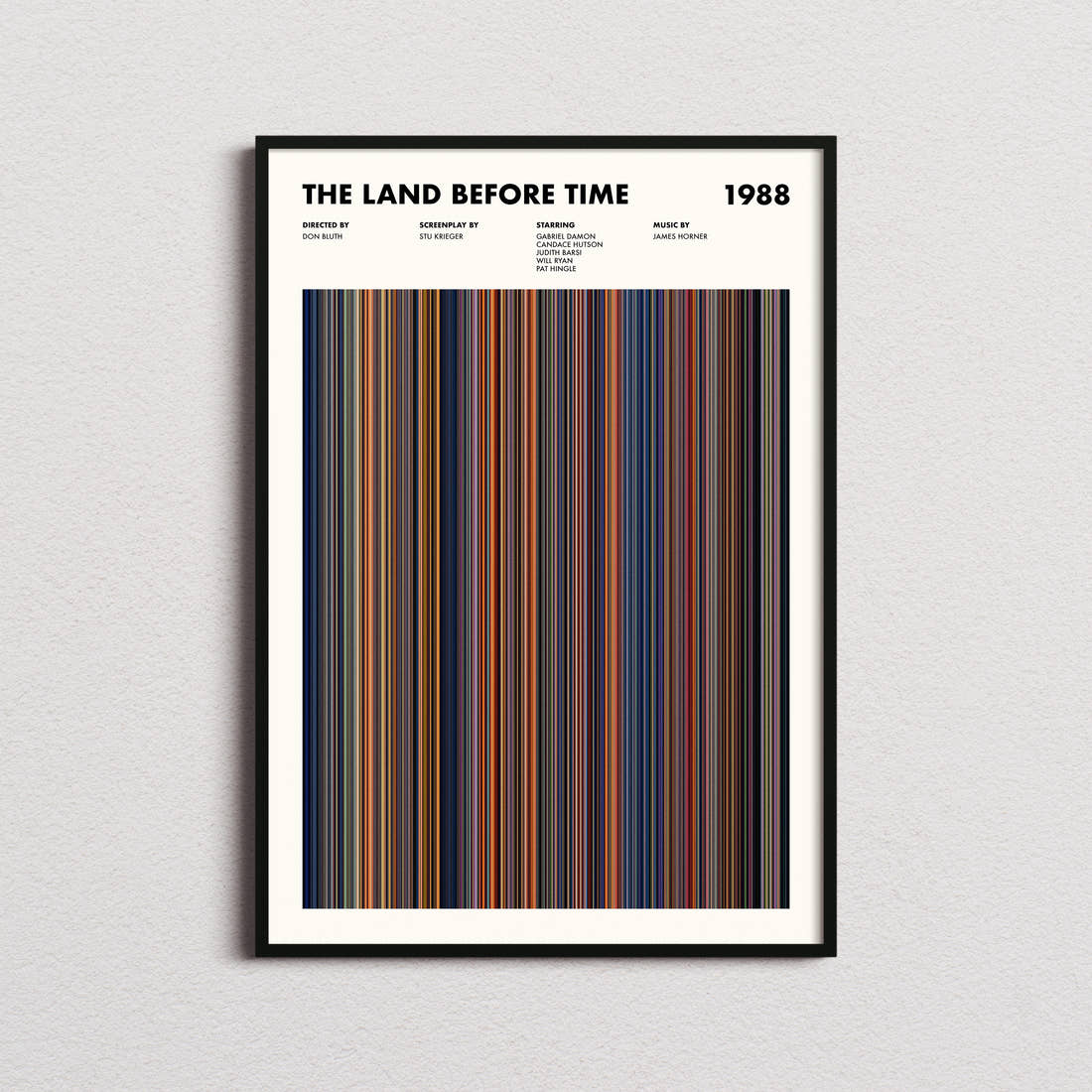 The Land Before Time Movie Barcode Poster