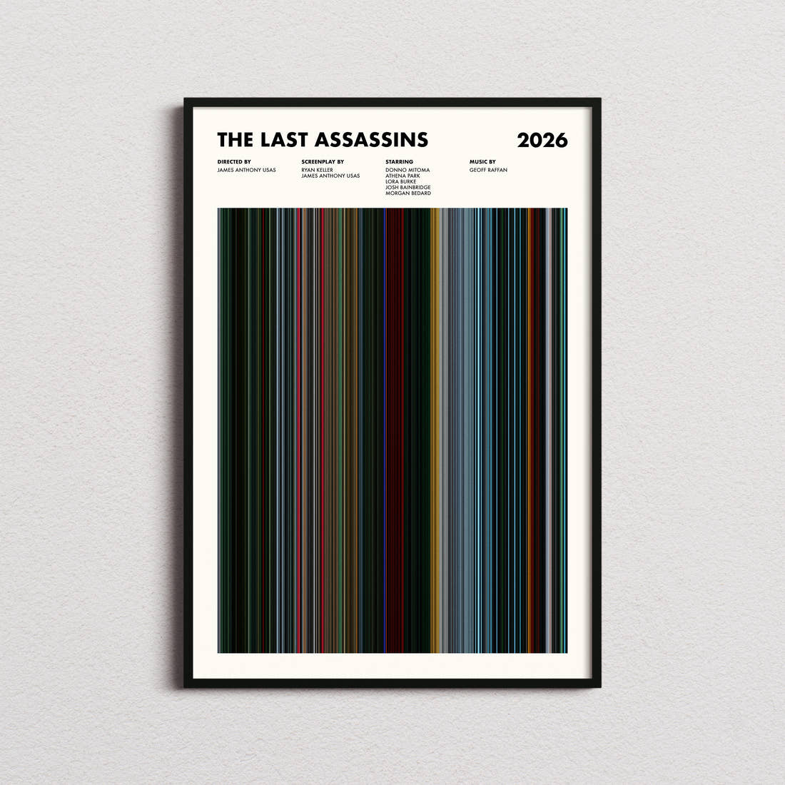 The Last Assassins Movie Barcode Poster