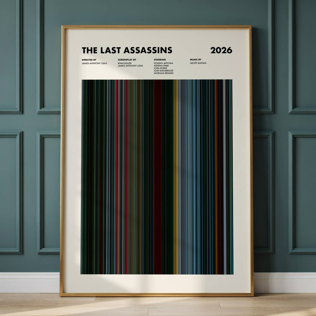 The Last Assassins Movie Barcode Poster