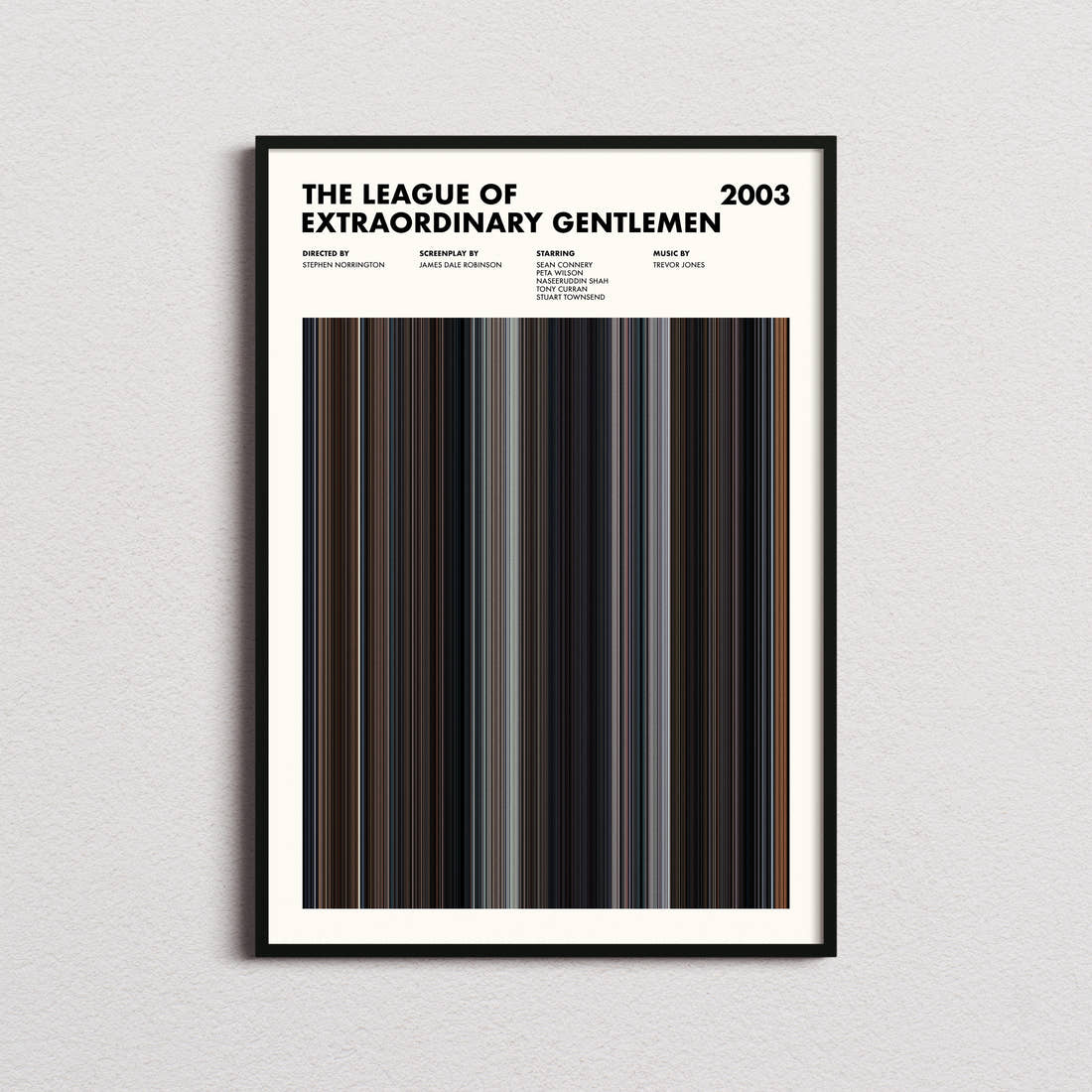 The League of Extraordinary Gentlemen Movie Barcode Poster