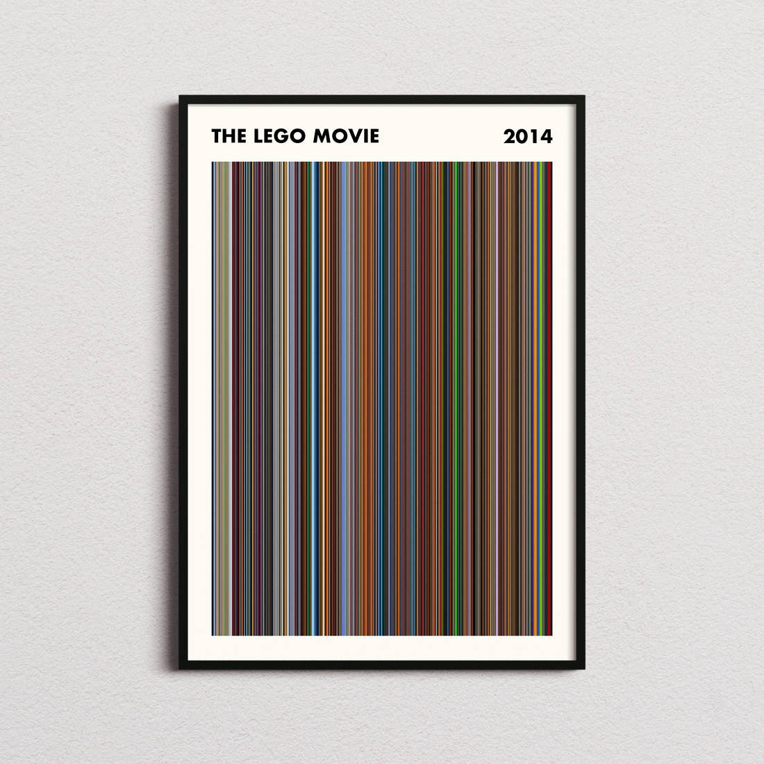 The Lego Movie Barcode Poster - Simplified