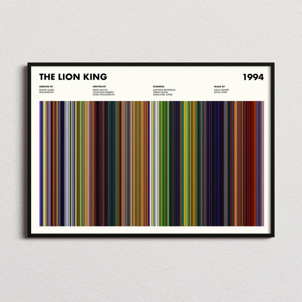 The Lion King Movie Barcode Poster