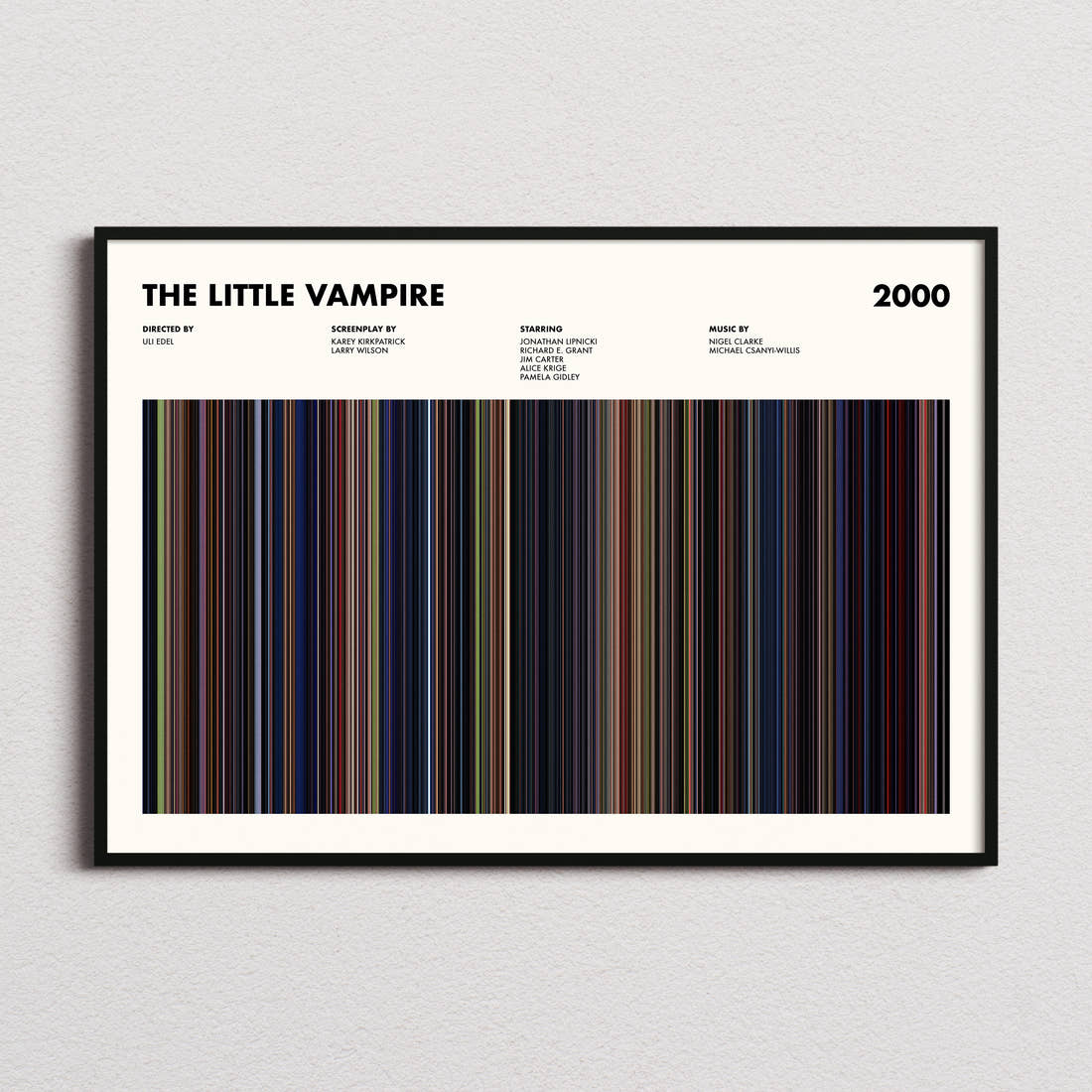 The Little Vampire Movie Barcode Poster